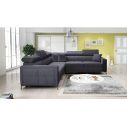 Sofá esquinero Oslo IV con función de cama y cajón para ropa de cama Velvet, Jaguar 2191