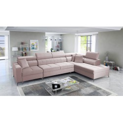 Oslo X mini corner sofa with a sleeping function and a storage compartment for be