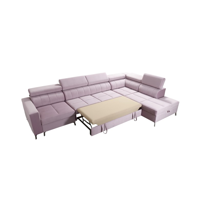 Oslo X mini corner sofa with a sleeping function and a storage compartment for be