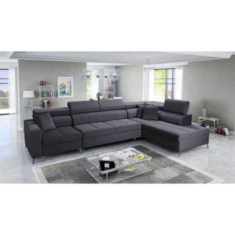 Oslo X mini corner sofa with a sleeping function and a storage compartment for be