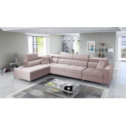 Oslo X mini corner sofa with a sleeping function and a storage compartment for be