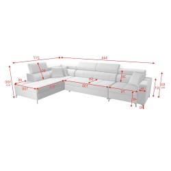 Oslo X Maxi Corner Sofa with Sleeping Function – Luxury and Functionality in One