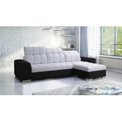 Sofá esquinero Prisma I con función de cama y puerto USB: comodidad y elegancia en uno.