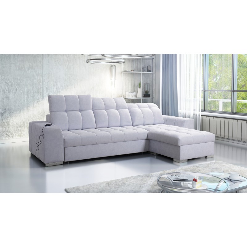 Prisma I Ecksofa mit Schlaffunktion und USB-Anschluss - Komfort und Eleganz in einem.