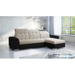 Sofá esquinero Prisma I con función de cama y puerto USB: comodidad y elegancia en uno.