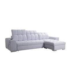 Prisma I corner sofa with a sleeping function and USB port - comfort and elegance in one.