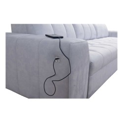 Prisma I Ecksofa mit Schlaffunktion und USB-Anschluss - Komfort und Eleganz in einem.