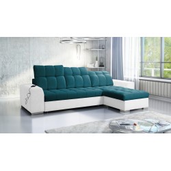 Prisma I corner sofa with a sleeping function and USB port - comfort and elegance in one.