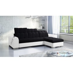 Sofá esquinero Prisma I con función de cama y puerto USB: comodidad y elegancia en uno.