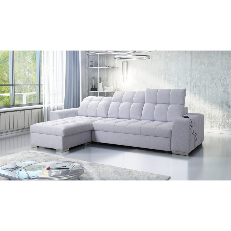 Prisma I Ecksofa mit Schlaffunktion und USB-Anschluss - Komfort und Eleganz in einem.