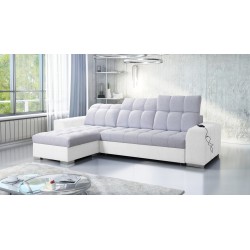 Prisma I corner sofa with a sleeping function and USB port - comfort and elegance in one.