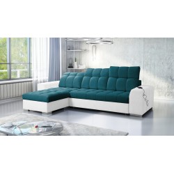 Sofá esquinero Prisma I con función de cama y puerto USB: comodidad y elegancia en uno.