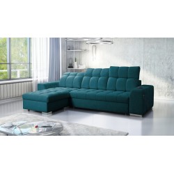 Prisma I corner sofa with a sleeping function and USB port - comfort and elegance in one.
