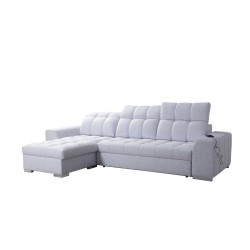 Prisma I corner sofa with a sleeping function and USB port - comfort and elegance in one.