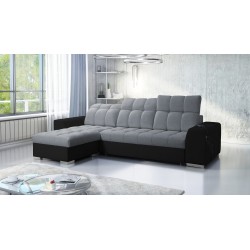 Prisma I corner sofa with a sleeping function and USB port - comfort and elegance in one.