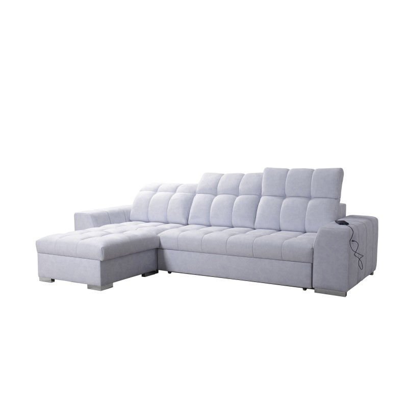 Prisma I Ecksofa mit Schlaffunktion und USB-Anschluss - Komfort und Eleganz in einem.