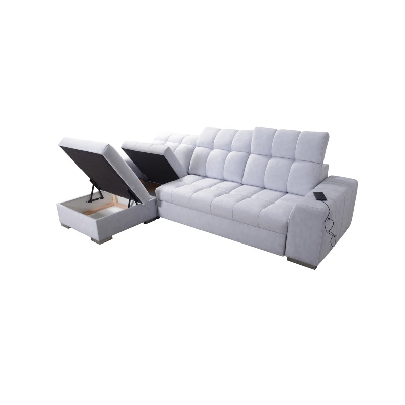 Prisma I Ecksofa mit Schlaffunktion und USB-Anschluss - Komfort und Eleganz in einem.