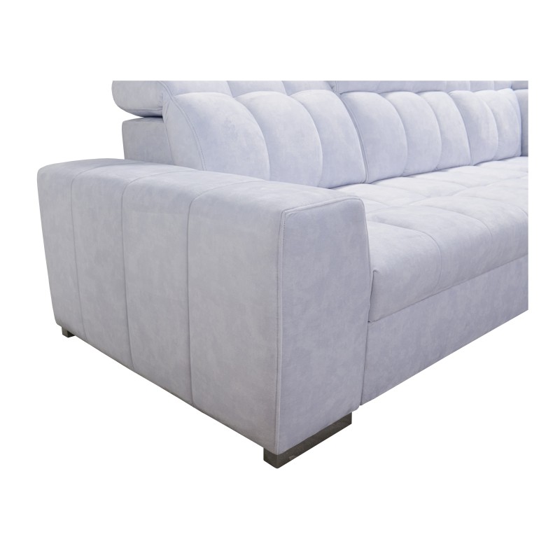 Prisma II Corner Sofa with Sleeping Function in Velvet Fabric | Pet Friendly, Terra 80 | Your Ideal Place to Relax