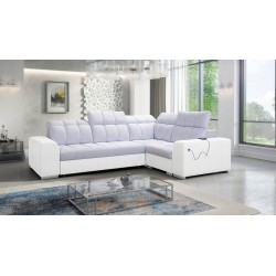 Prisma II Corner Sofa with Sleeping Function in Velvet Fabric | Pet Friendly, Terra 80 + Eco Leather | Your Perfect Place to Rel