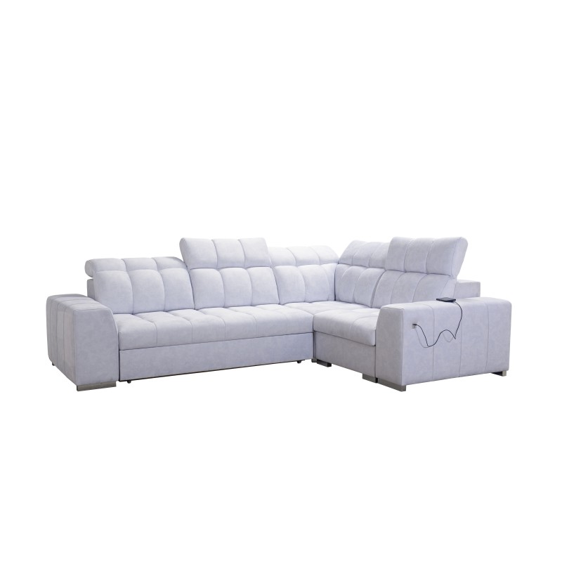 Prisma II corner sofa with a sleeping function in Velvet fabric | Pet friendly, Terra 06 | Your ideal place to relax