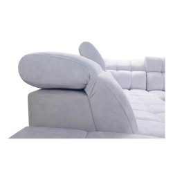 Prisma II corner sofa with sleeping function in Velvet fabric | Pet friendly, Terra 13 + Black ecoskin | Your ideal place to rel