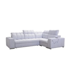 Prisma II Corner Sofa with Sleeping Function in Velvet Fabric | Pet Friendly, Terra 48 | Your Perfect Place to Relax