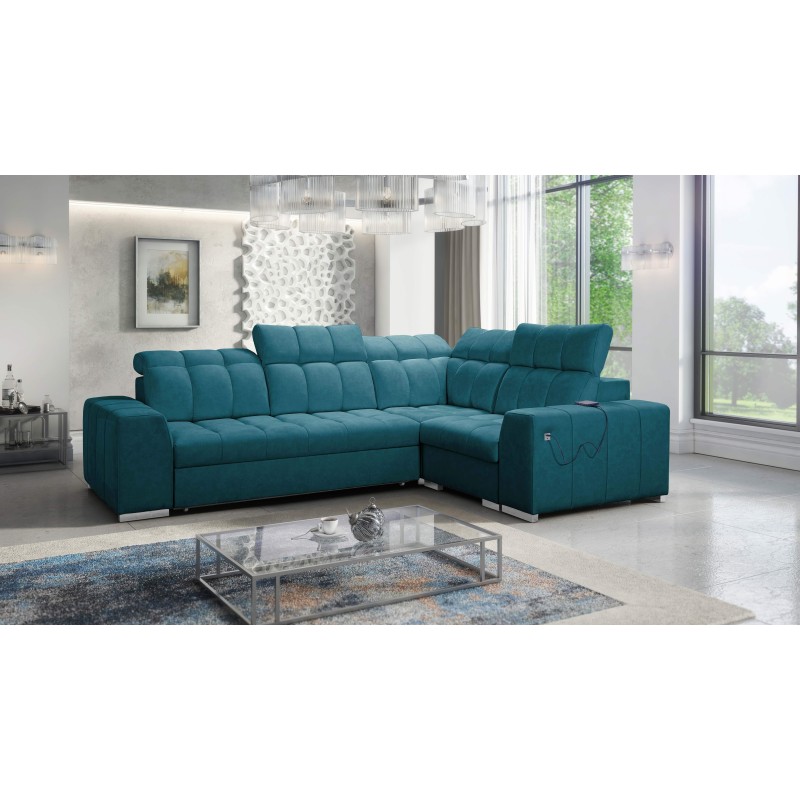 Ecksofa Prisma II mit Schlaffunktion in Samtstoff | Tierfreundlich, Terra 75 | Ihr perfekter Ort zur Entspannung