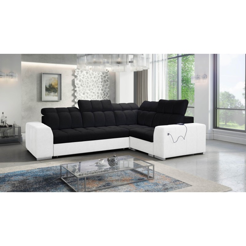 Esquinero Prisma II con función de cama en tela Velvet | Apto para mascotas, Terra 99 + Eco-cuero | Tu lugar ideal para relajart