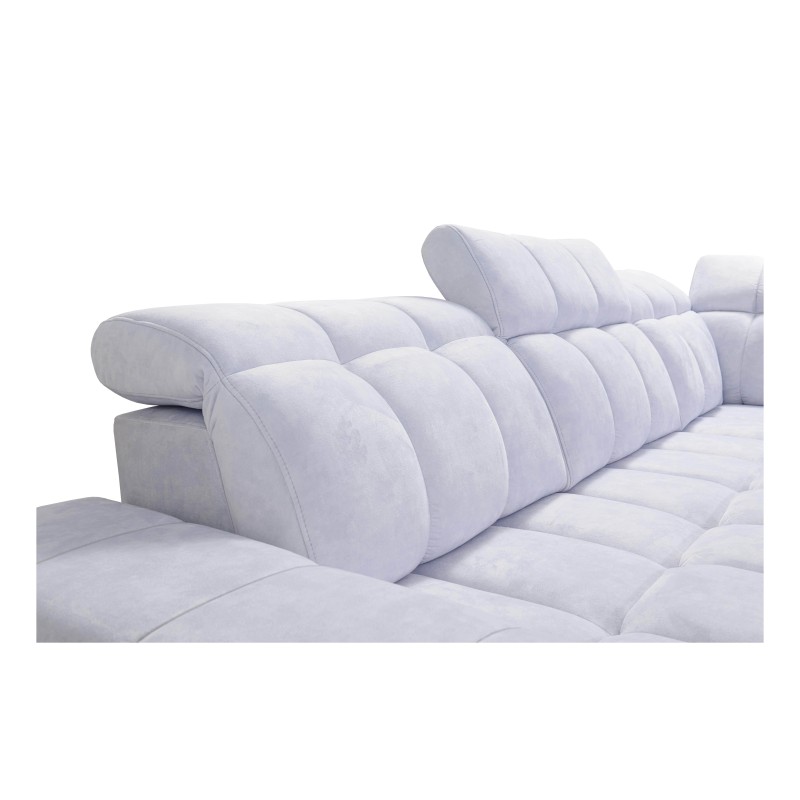 Esquina Prisma II con función de cama en tela Velvet | Apto para mascotas, Terra 96 + Cuero ecológico negro | Tu lugar ideal par