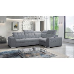 Sofá esquinero Prisma II con función de cama en tela Velvet | Apto para mascotas, Terra 92 | Tu lugar ideal para relajarte