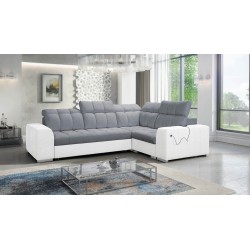 Prisma II Corner Sofa with Sleeping Function in Velvet Fabric | Pet Friendly, Terra 92 + Eco-leather | Your Perfect Place to Rel