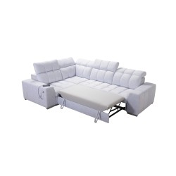 Sofá esquinero Prisma II con función de cama en tela Velvet | Apto para mascotas, Terra 13 | Tu lugar ideal para relajarte