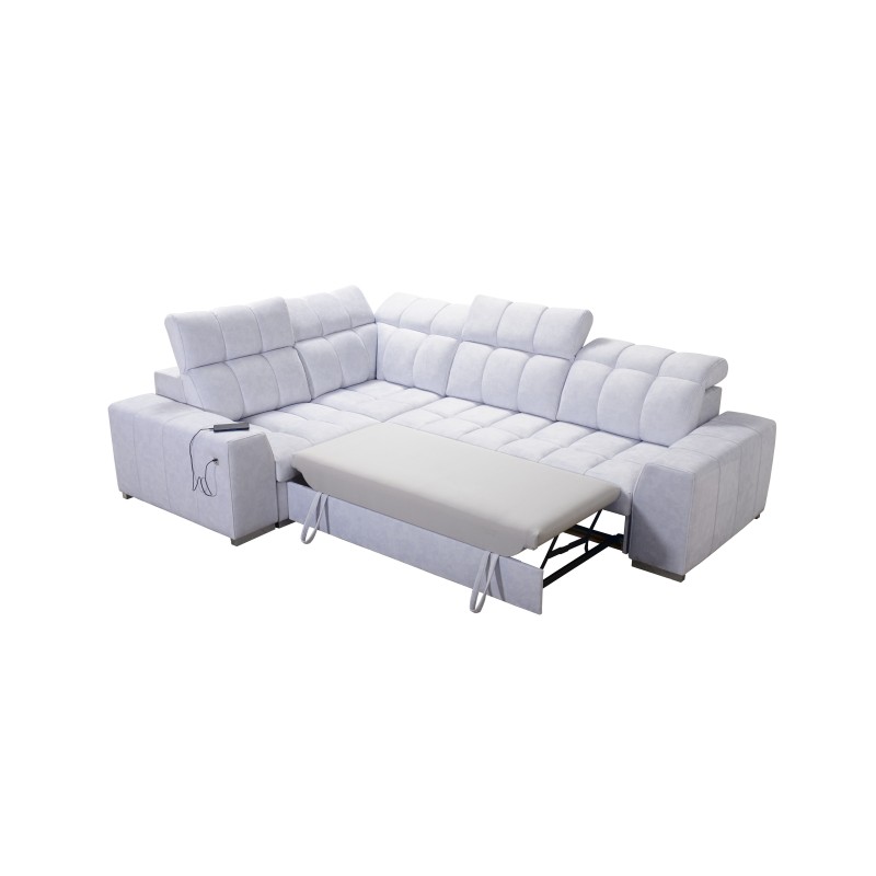 Sofá esquinero Prisma II con función de cama en tela Velvet | Apto para mascotas, Terra 13 | Tu lugar ideal para relajarte
