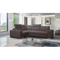 Prisma II Corner Sofa with Sleeping Function in Velvet Fabric | Pet Friendly, Terra 26 | Your Perfect Place to Relax