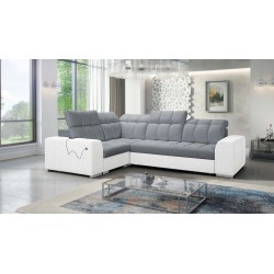 Esquina Prisma II con función para dormir en tela Velvet | Apto para mascotas, Terra 92 + Ecocuero | Tu lugar ideal para relajar