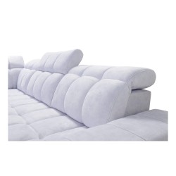 Prisma II Ecksofa mit Schlaffunktion im Velvet-Stoff | Haustierfreundlich, Terra 96 + schwarzes Kunstleder | Dein perfekter Ort 