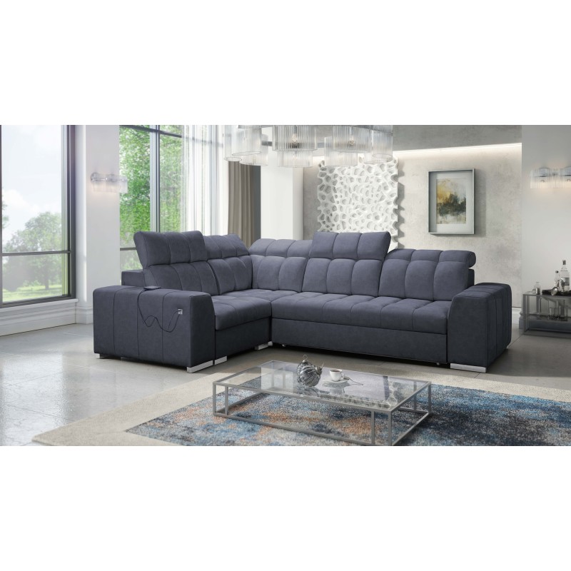 Prisma II corner sofa with a sleeping function in Velvet fabric | Pet friendly, Terra 96 | Your ideal place to relax