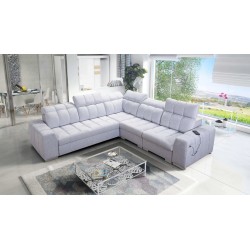 Esquinero Prisma III con función de cama y puerto USB: comodidad y estilo en un solo mueble.