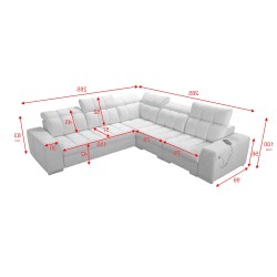 Ecksofa Prisma III mit Schlaffunktion und USB-Anschluss – Komfort und Stil in einem Möbelstück