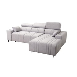 Elegante Sofá Esquinero Verona I con función para dormir - Terciopelo, Vena 10 | Tu mueble ideal