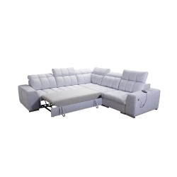 Prisma III corner sofa with sleeping function and USB port – comfort and style in one piece of furniture