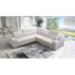 Esquinero Prisma III con función de cama y puerto USB: comodidad y estilo en un solo mueble.