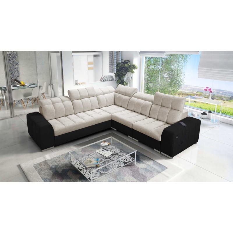 Ecksofa Prisma III mit Schlaffunktion und USB-Anschluss – Komfort und Stil in einem Möbelstück