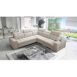 Esquinero Prisma III con función de cama y puerto USB: comodidad y estilo en un solo mueble.