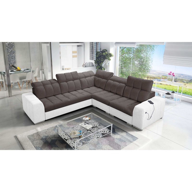 Ecksofa Prisma III mit Schlaffunktion und USB-Anschluss – Komfort und Stil in einem Möbelstück