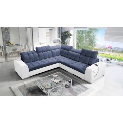 Esquinero Prisma III con función de cama y puerto USB: comodidad y estilo en un solo mueble.