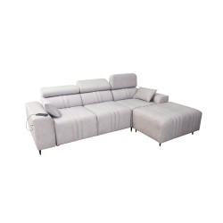 Elegant Verona I Corner Sofa with Sleeping Function - Velvet, Vena 6 | Your Perfect Furniture