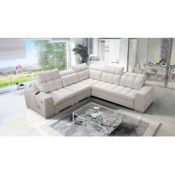 Prisma III corner sofa with sleeping function and USB port – comfort and style in one piece of furniture