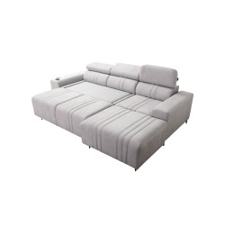 Elegant Verona I Corner Sofa with Sleeping Function - Velvet, Vena 3 | Your Perfect Furniture