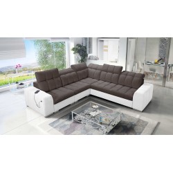 Esquinero Prisma III con función de cama y puerto USB: comodidad y estilo en un solo mueble.